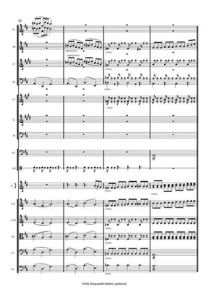 Renzo Ruggieri Acquarelli Italiani for Accordion and Orchestra ( full score &individual parts)