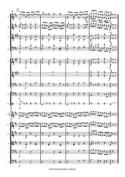 Renzo Ruggieri Acquarelli Italiani for Accordion and Orchestra ( full score &individual parts)