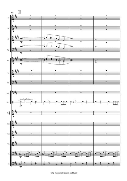 Renzo Ruggieri Acquarelli Italiani for Accordion and Orchestra ( full score &individual parts)