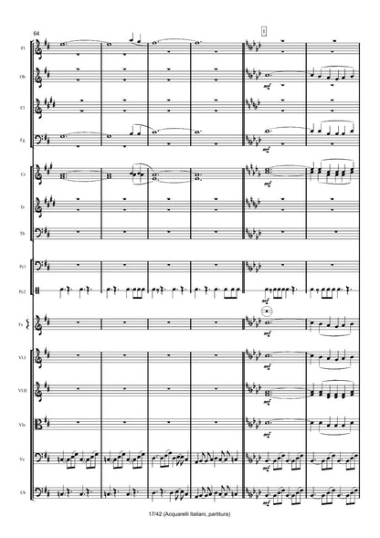 Renzo Ruggieri Acquarelli Italiani for Accordion and Orchestra ( full score &individual parts)