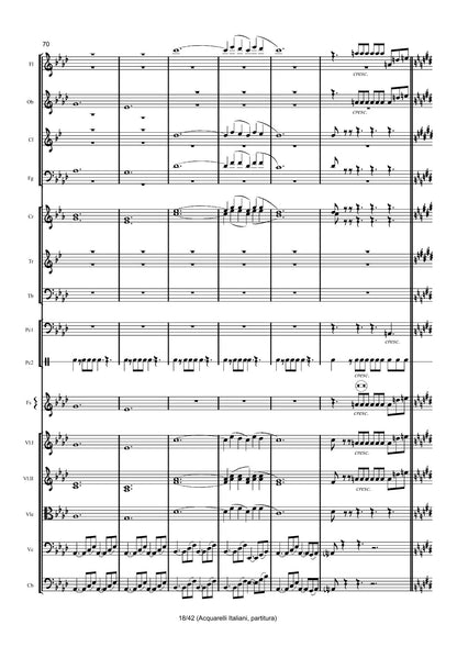Renzo Ruggieri Acquarelli Italiani for Accordion and Orchestra ( full score &individual parts)