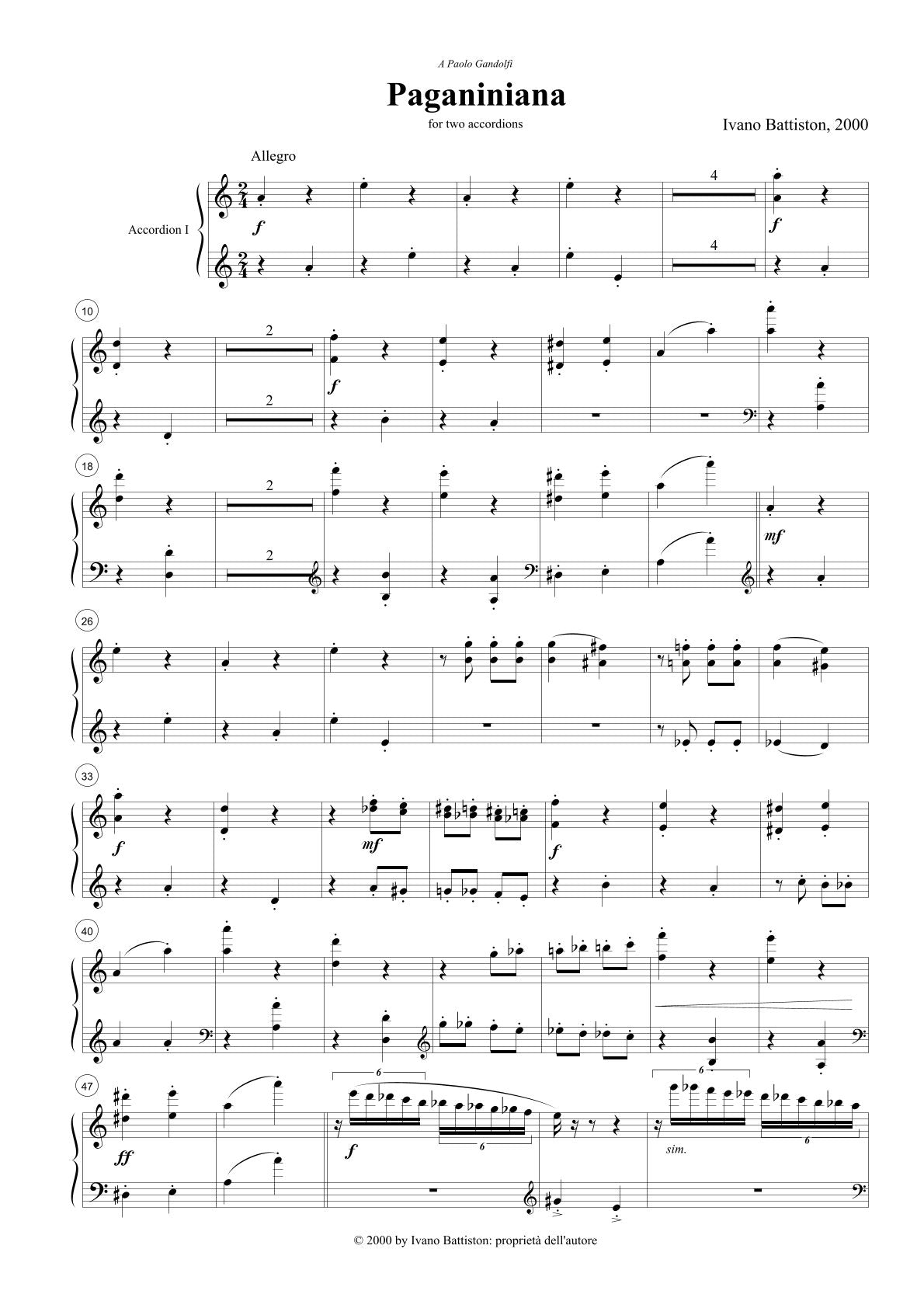 Paganiniana (Variations on Paganini Capriccio 24 Theme)