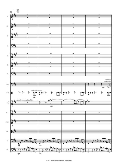 Renzo Ruggieri Acquarelli Italiani for Accordion and Orchestra ( full score &individual parts)