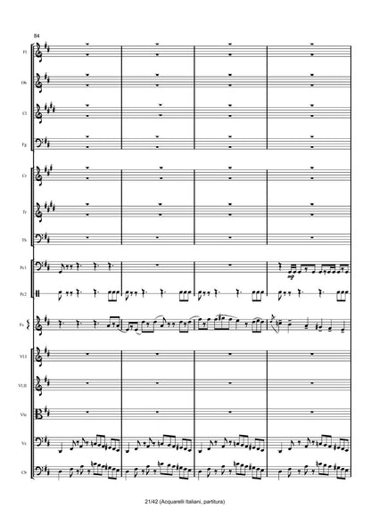Renzo Ruggieri Acquarelli Italiani for Accordion and Orchestra ( full score &individual parts)