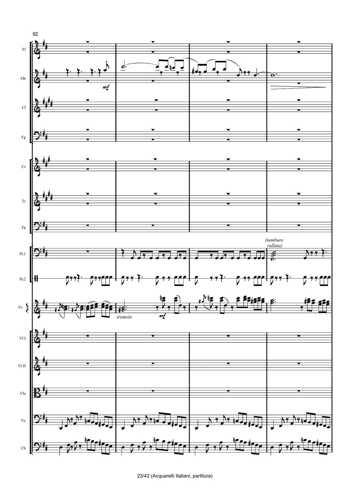 Renzo Ruggieri Acquarelli Italiani for Accordion and Orchestra ( full score &individual parts)