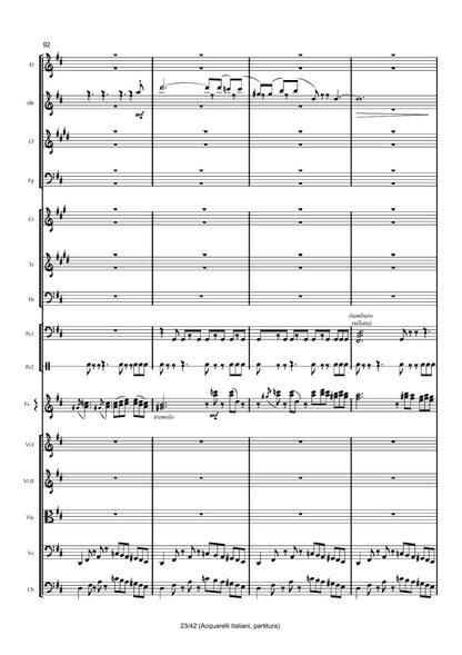 Renzo Ruggieri Acquarelli Italiani for Accordion and Orchestra ( full score &individual parts)