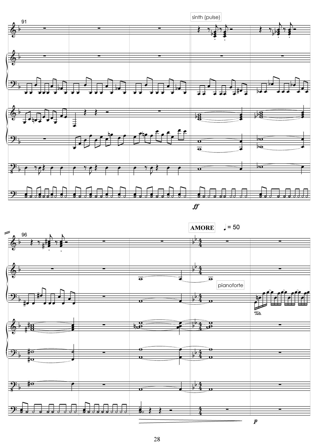 Cinema (for 4 parts and drums )
