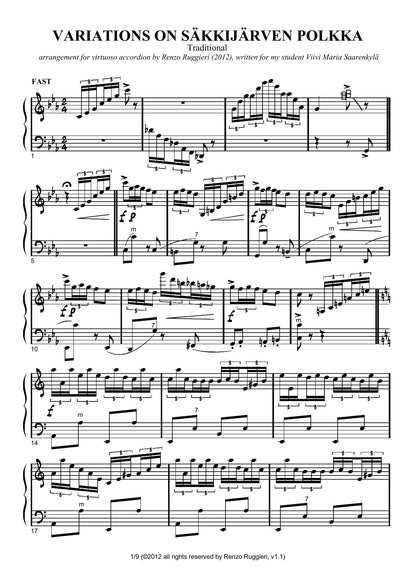 Variations on Sakkijarven Polka (solo)