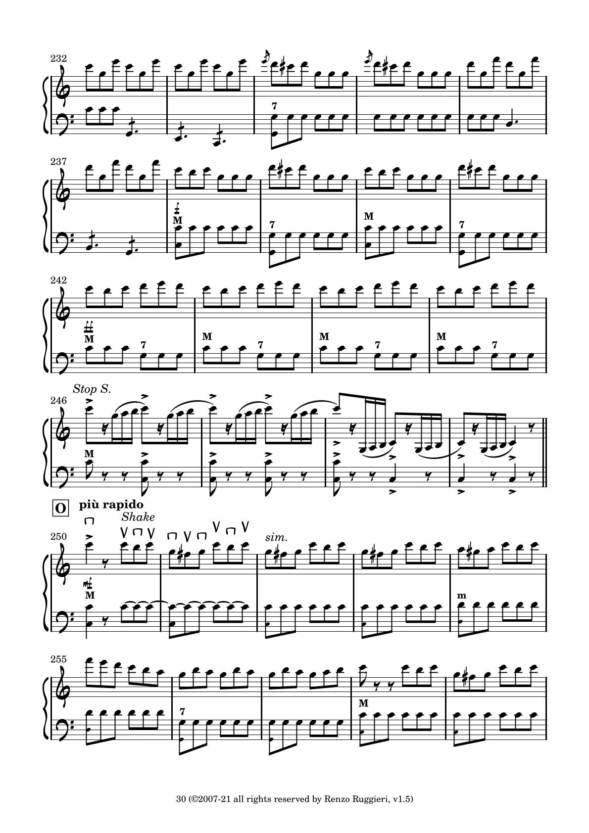Tournee arrangements & compositions: