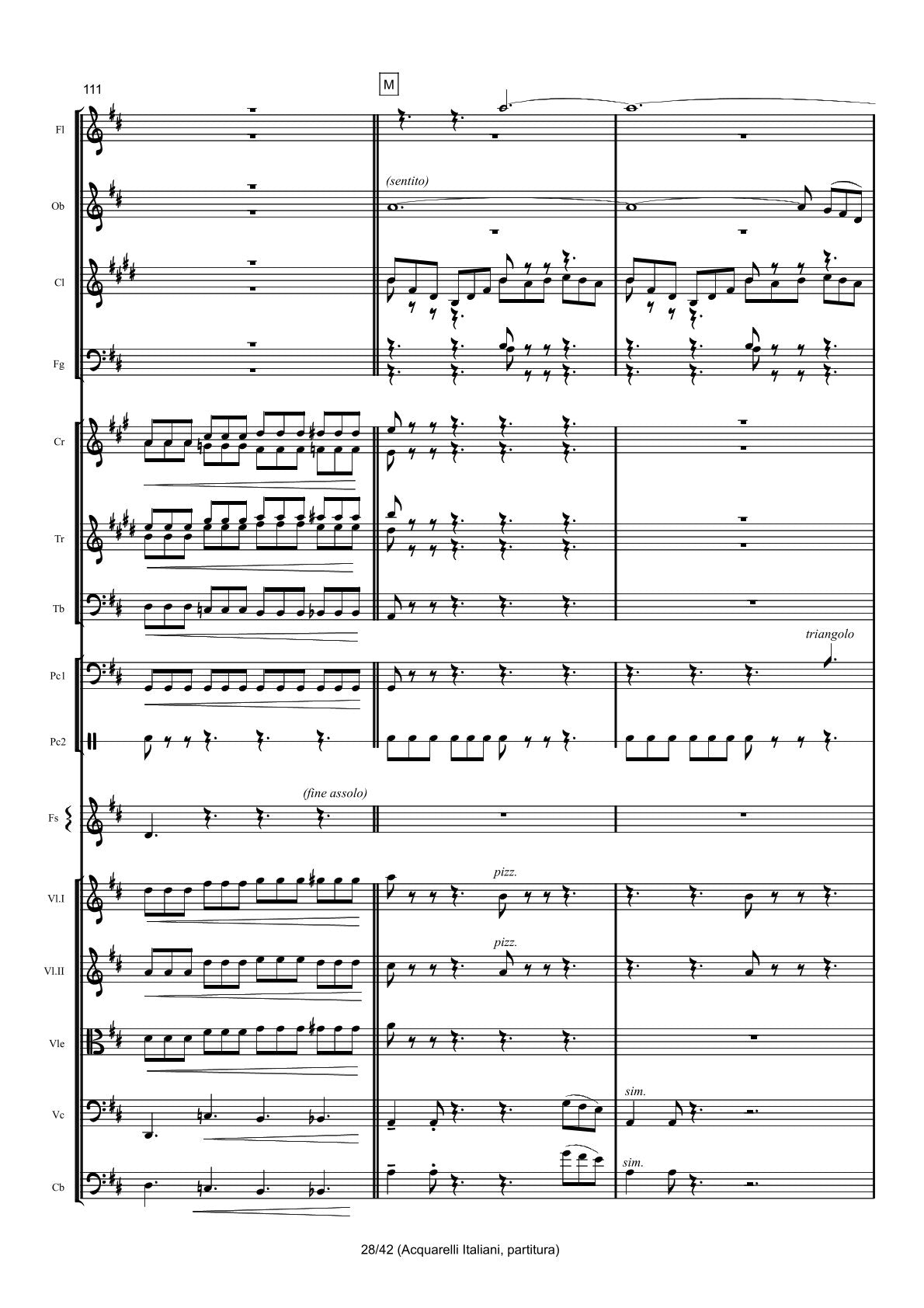 Renzo Ruggieri Acquarelli Italiani for Accordion and Orchestra ( full score &individual parts)