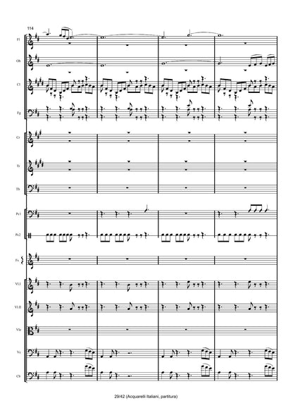 Renzo Ruggieri Acquarelli Italiani for Accordion and Orchestra ( full score &individual parts)