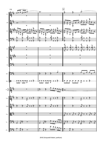 Renzo Ruggieri Acquarelli Italiani for Accordion and Orchestra ( full score &individual parts)