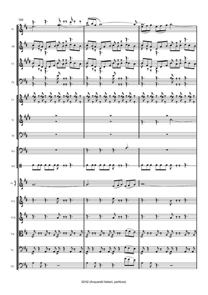Renzo Ruggieri Acquarelli Italiani for Accordion and Orchestra ( full score &individual parts)