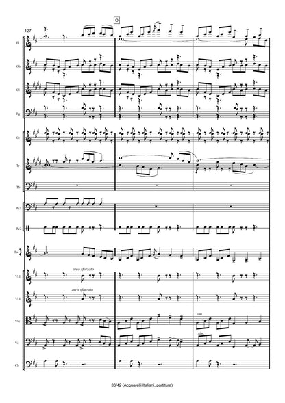 Renzo Ruggieri Acquarelli Italiani for Accordion and Orchestra ( full score &individual parts)