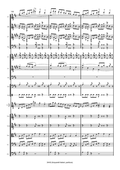 Renzo Ruggieri Acquarelli Italiani for Accordion and Orchestra ( full score &individual parts)