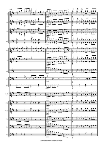 Renzo Ruggieri Acquarelli Italiani for Accordion and Orchestra ( full score &individual parts)