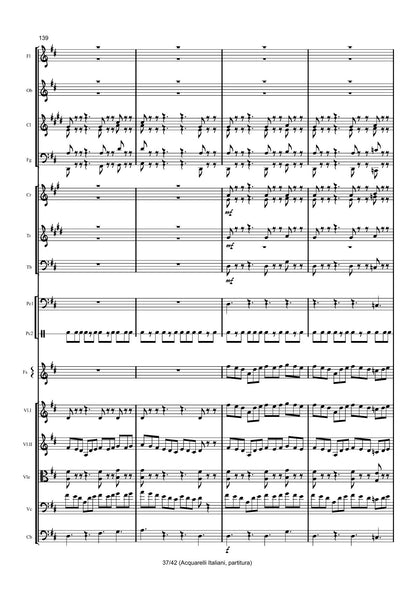 Renzo Ruggieri Acquarelli Italiani for Accordion and Orchestra ( full score &individual parts)