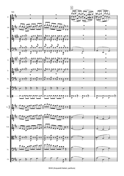 Renzo Ruggieri Acquarelli Italiani for Accordion and Orchestra ( full score &individual parts)
