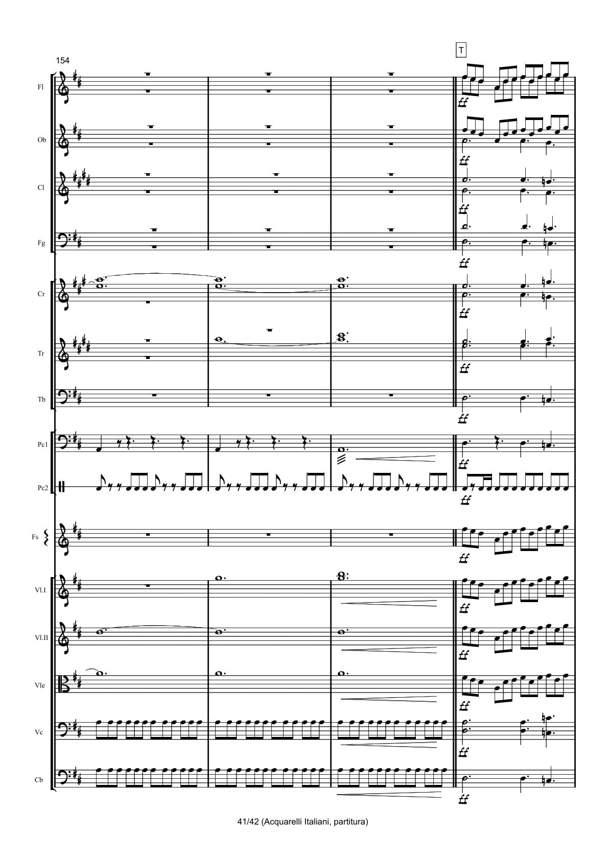 Renzo Ruggieri Acquarelli Italiani for Accordion and Orchestra ( full score &individual parts)
