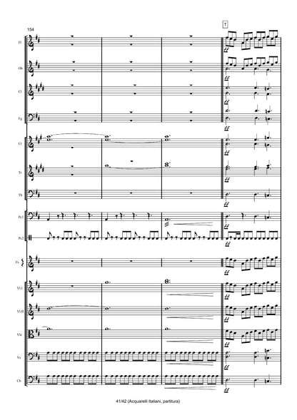 Renzo Ruggieri Acquarelli Italiani for Accordion and Orchestra ( full score &individual parts)