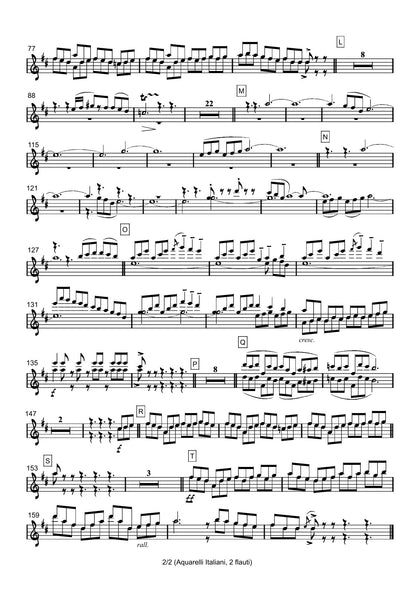 Renzo Ruggieri Acquarelli Italiani for Accordion and Orchestra ( full score &individual parts)