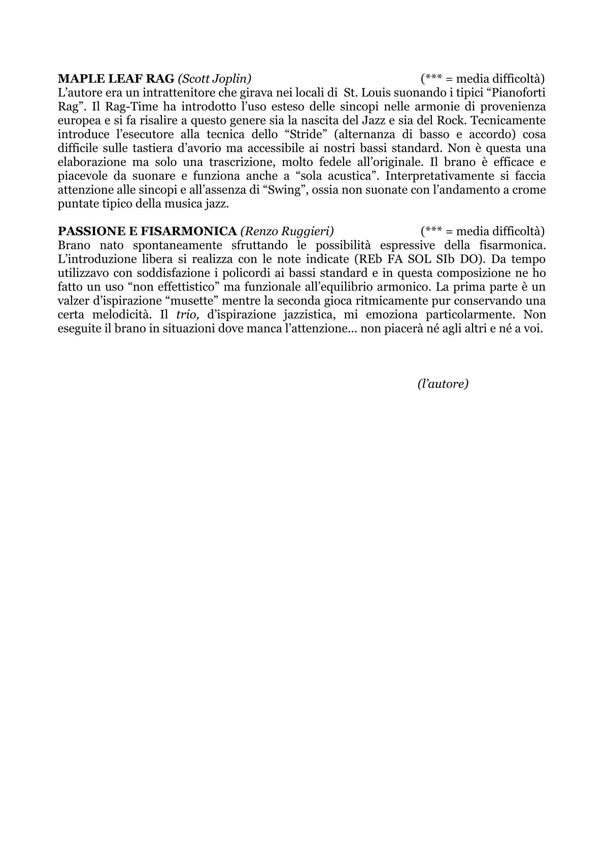 Tournee arrangements & compositions: