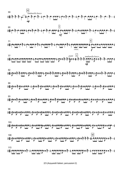 Renzo Ruggieri Acquarelli Italiani for Accordion and Orchestra ( full score &individual parts)