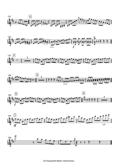 Renzo Ruggieri Acquarelli Italiani for Accordion and Orchestra ( full score &individual parts)