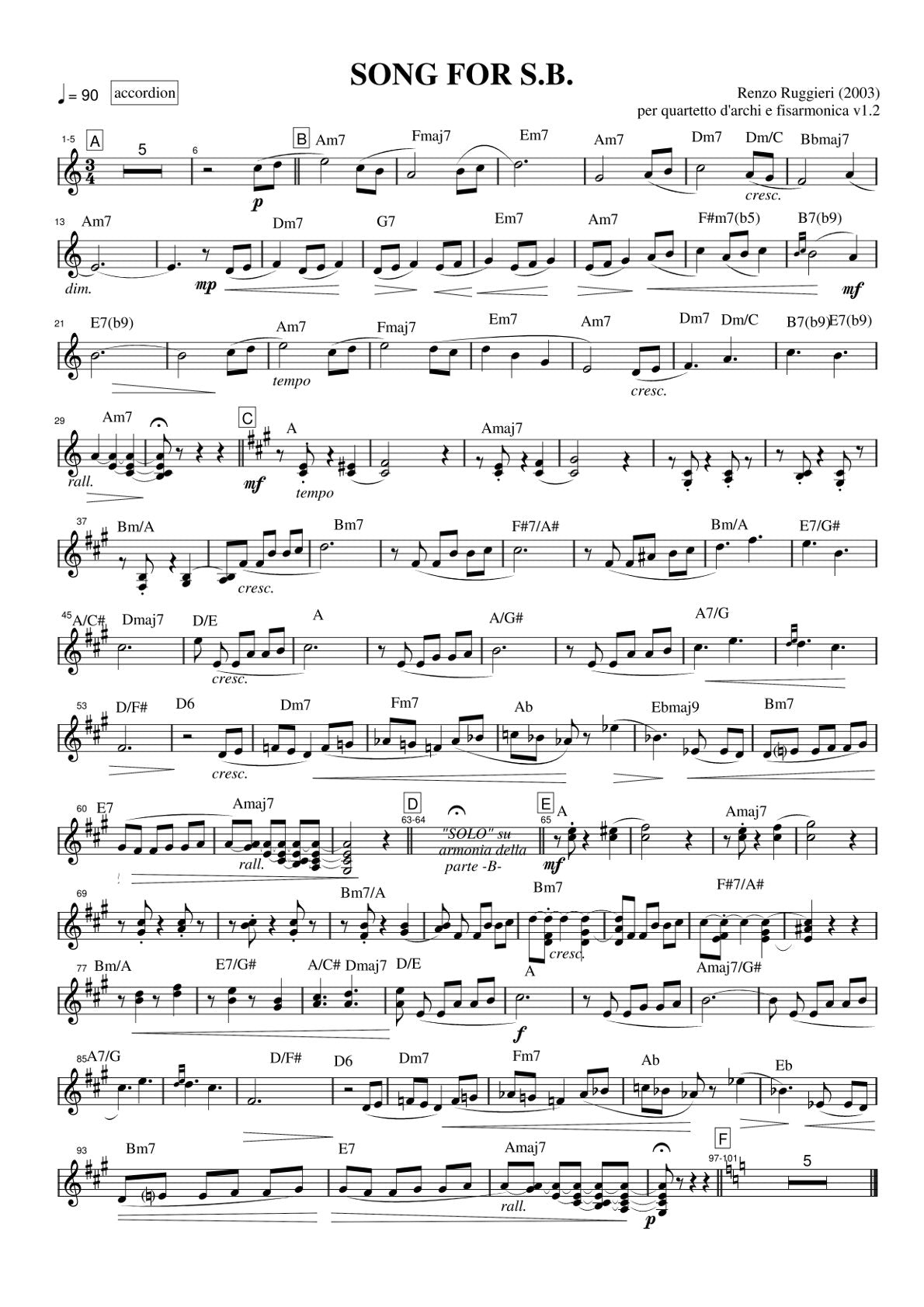 Song For S.B. (Solo)