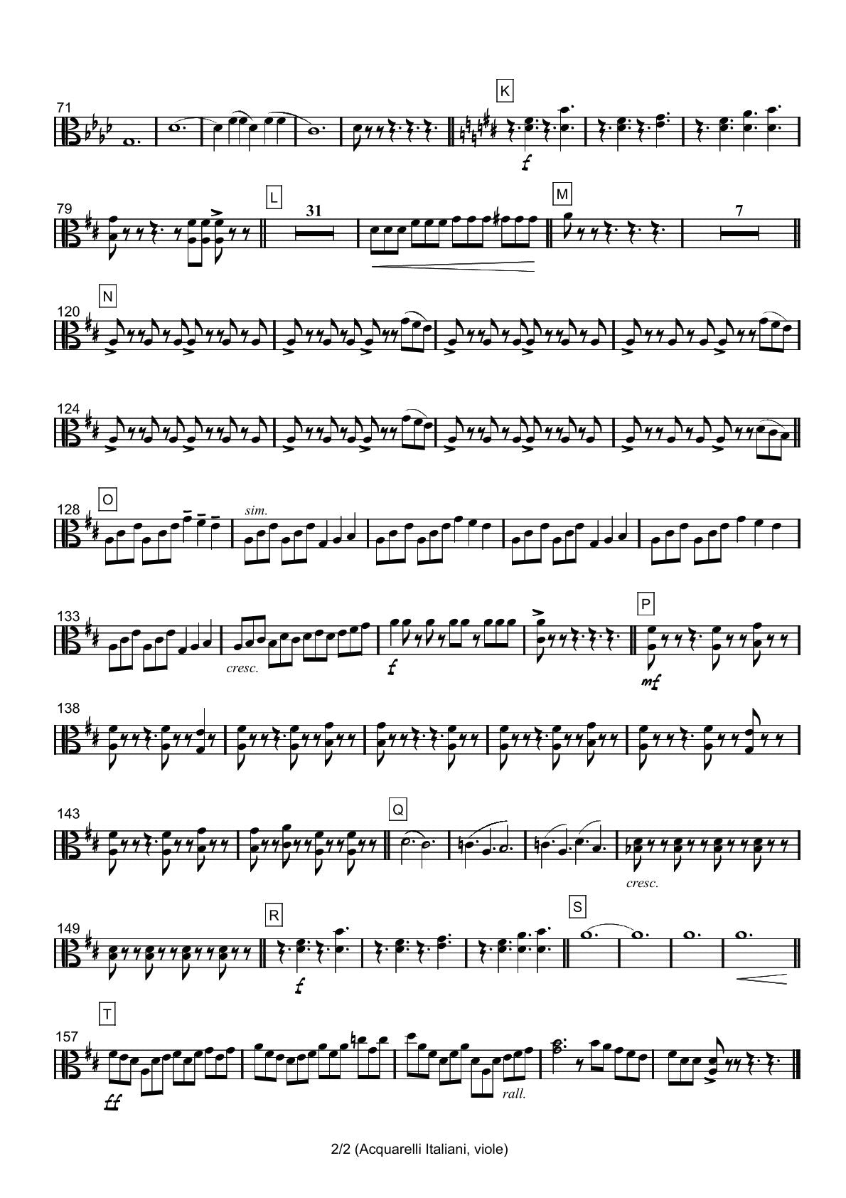 Renzo Ruggieri Acquarelli Italiani for Accordion and Orchestra ( full score &individual parts)