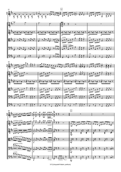 Renzo Ruggieri Acquarelli Italiani for Accordion and Orchestra ( full score &individual parts)