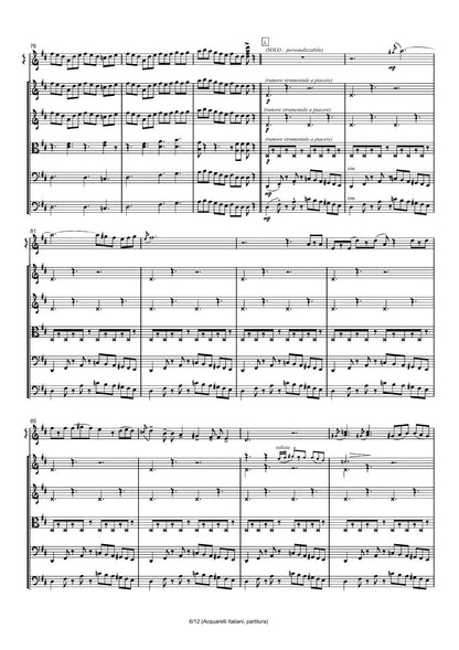 Renzo Ruggieri Acquarelli Italiani for Accordion and Orchestra ( full score &individual parts)