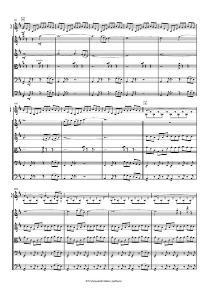 Renzo Ruggieri Acquarelli Italiani for Accordion and Orchestra ( full score &individual parts)