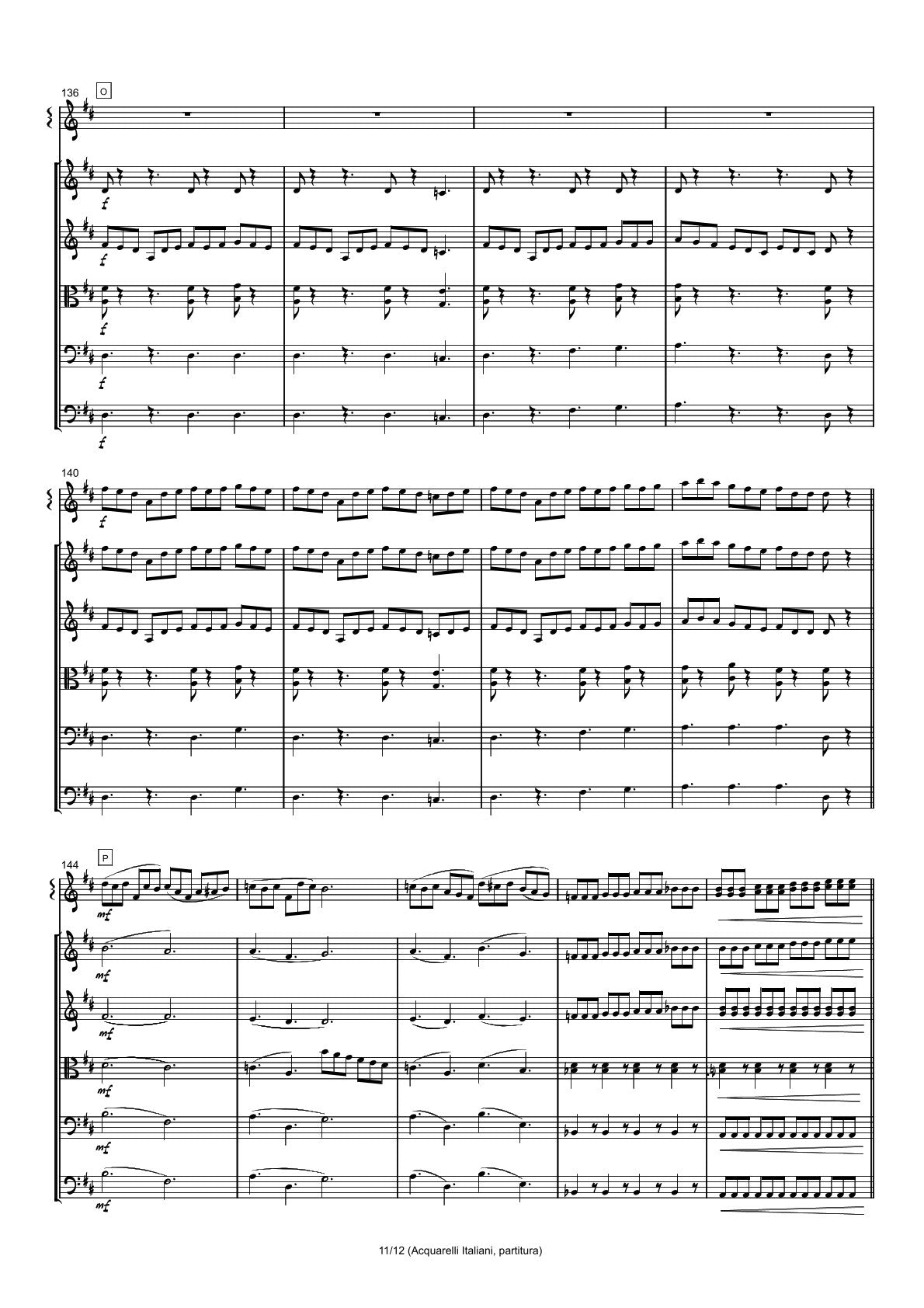 Renzo Ruggieri Acquarelli Italiani for Accordion and Orchestra ( full score &individual parts)