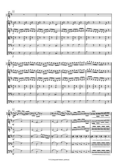 Renzo Ruggieri Acquarelli Italiani for Accordion and Orchestra ( full score &individual parts)