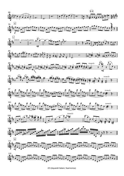 Renzo Ruggieri Acquarelli Italiani for Accordion and Orchestra ( full score &individual parts)