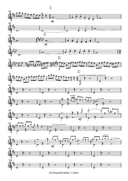 Renzo Ruggieri Acquarelli Italiani for Accordion and Orchestra ( full score &individual parts)