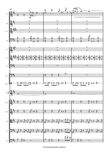 Renzo Ruggieri Acquarelli Italiani for Accordion and Orchestra ( full score &individual parts)