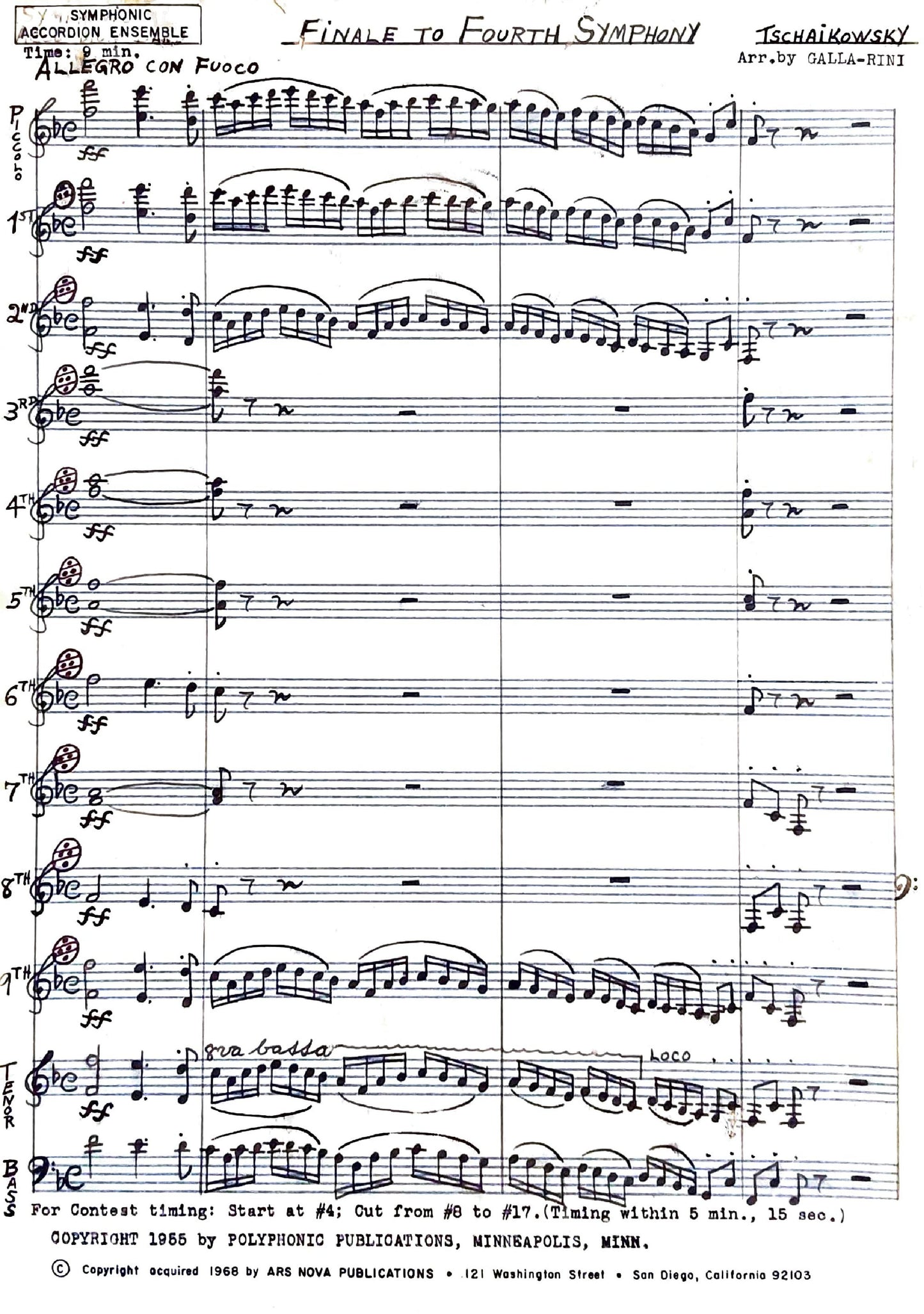 Allegro Con Fuoco, Finale from Symphony No. 4