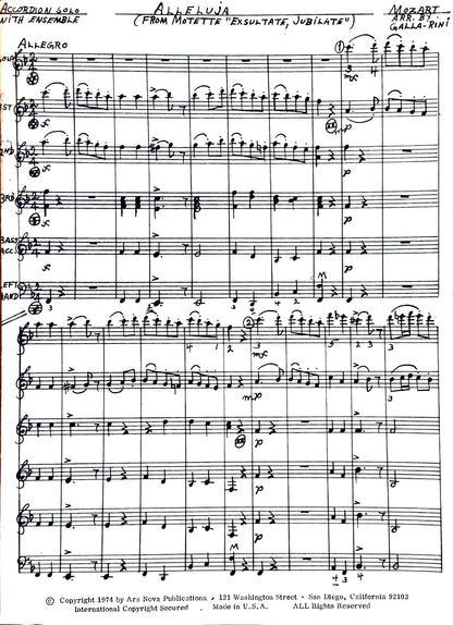Alleluja from Exsultate, Jubilate - accordion solo with ensemble