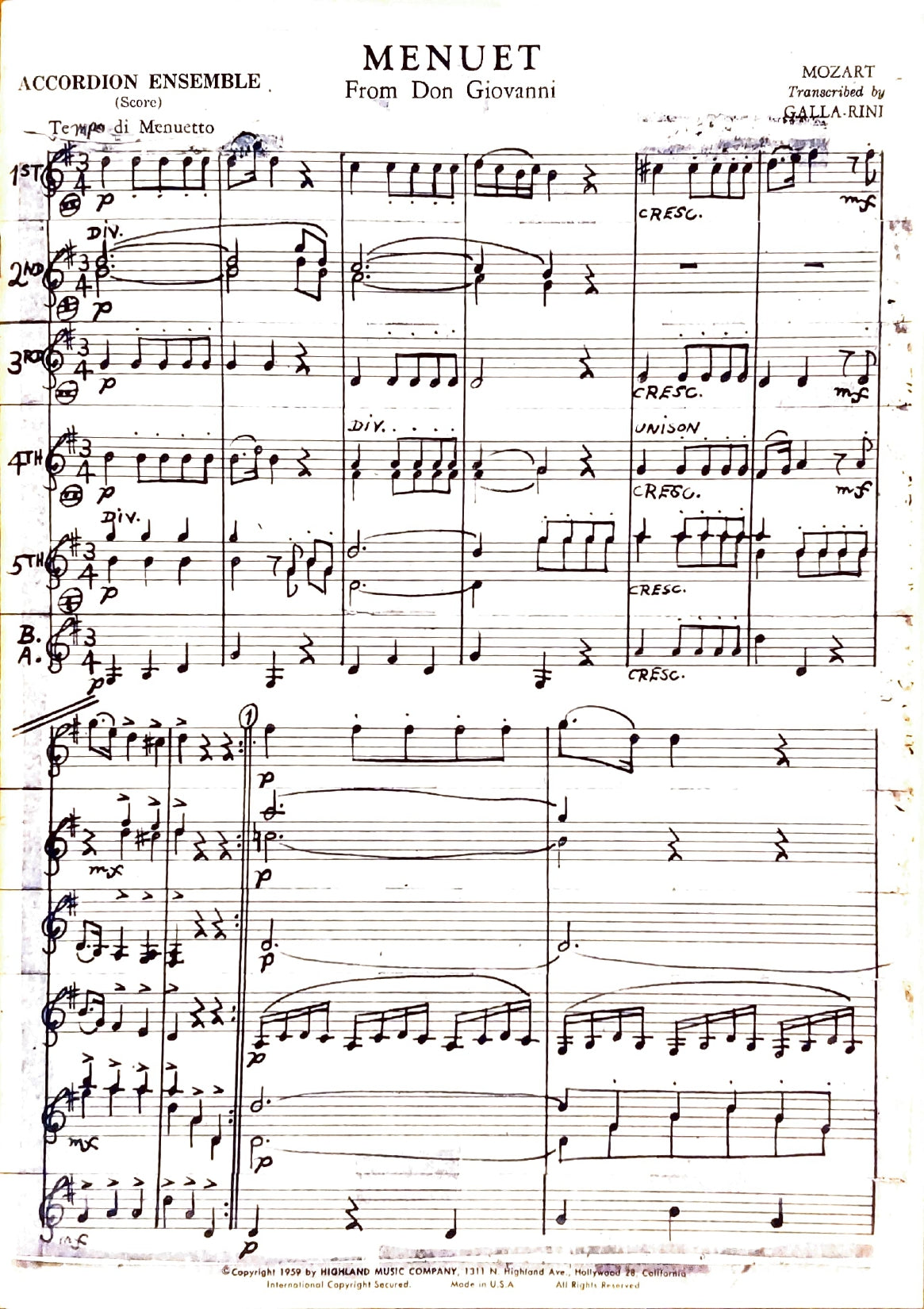 Menuet from Don Giovanni