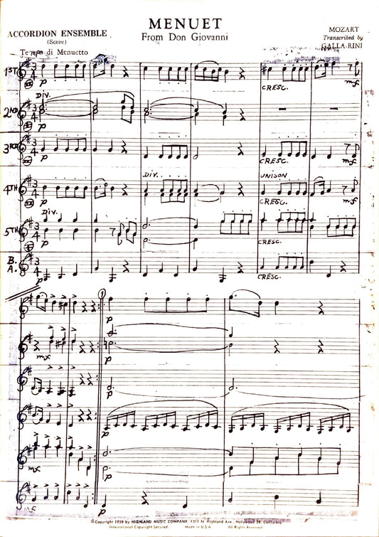 Menuet from Don Giovanni