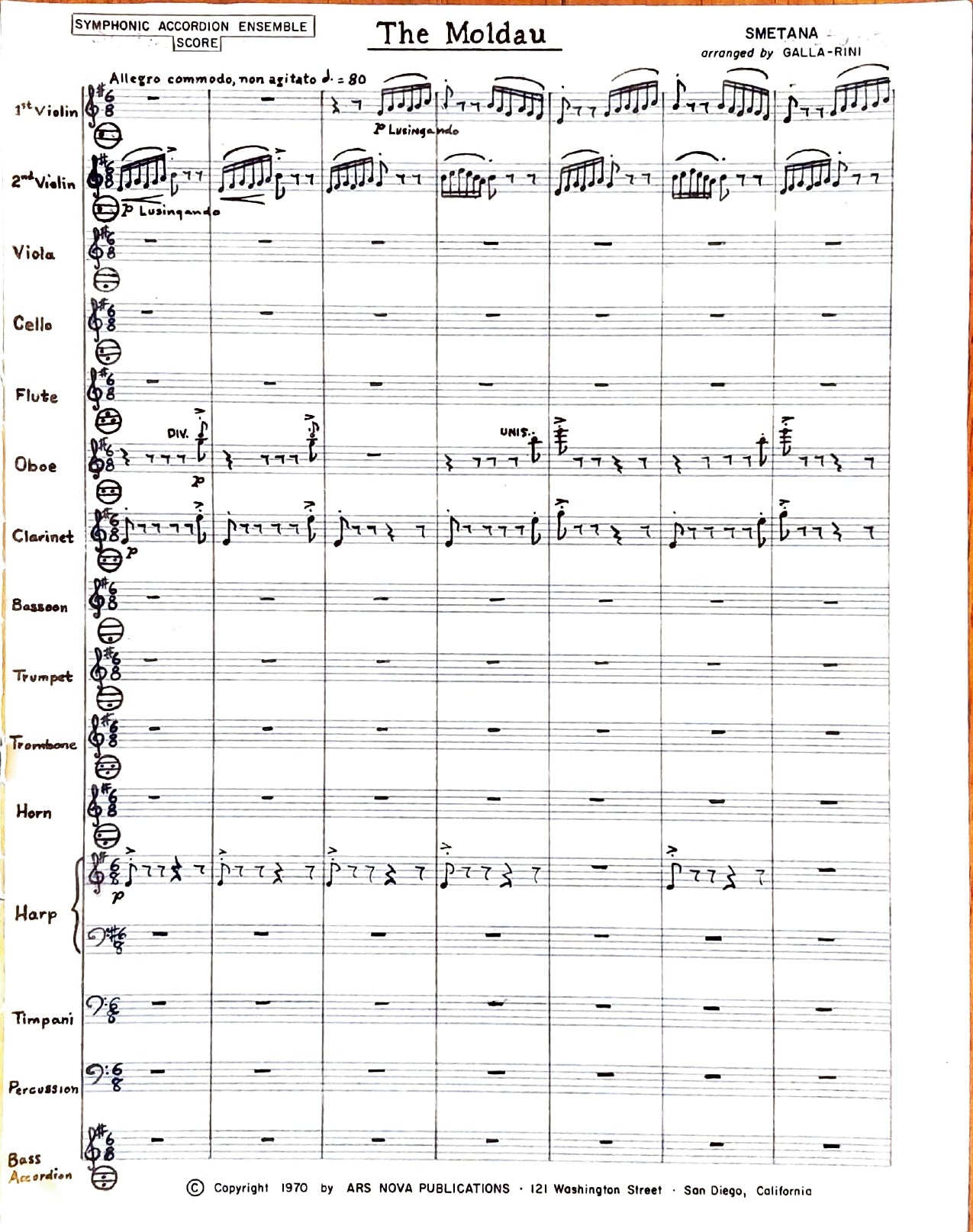 The Moldau (from the Symphonic Tone Cycle My Country)