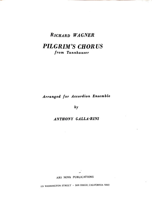 Pilgrim's Chorus from Tannhauser