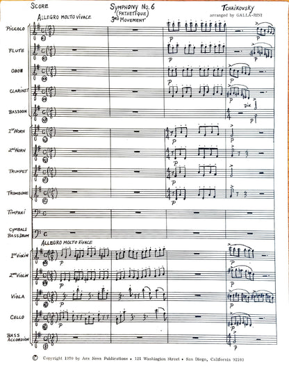 Allegro Molto Vivace Third Movement from Symphony No. 6 (Pathetique)