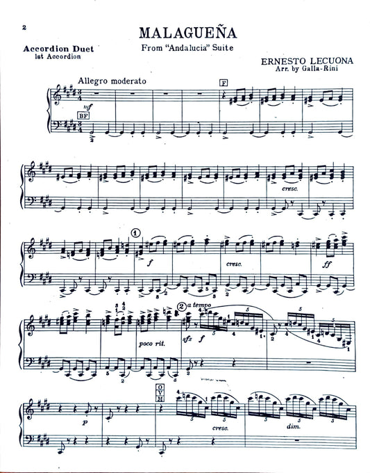 Malaguena from "Andalucia" Suite (Duet)