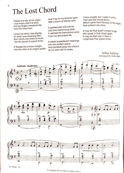 Famous Art Songs eBook Vol.1  accordion arrangements by Anthony Galla-Rini