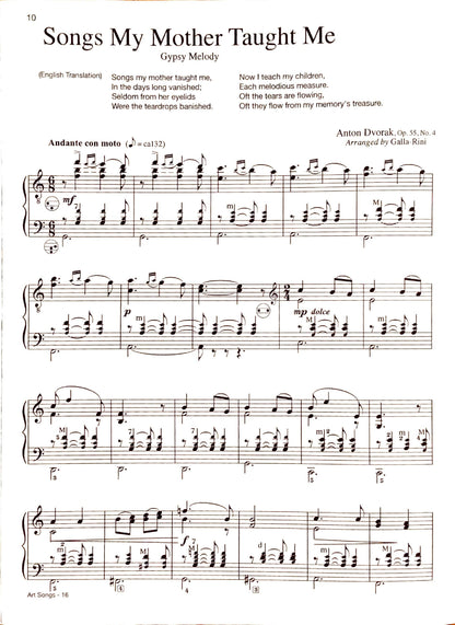 Famous Art Songs eBook Vol.1  accordion arrangements by Anthony Galla-Rini