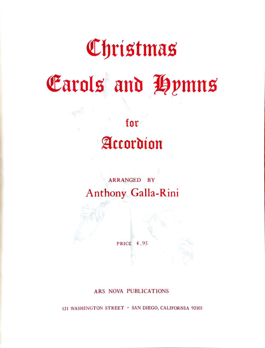 Christmas Carols and Hymns for accordion eBook arranged by Anthony Galla-Rini