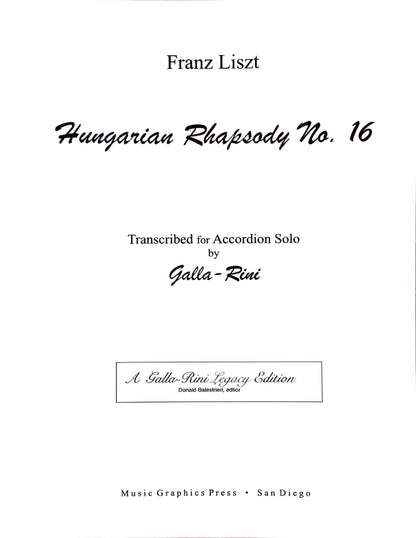 Hungarian Rhapsody No. 16
